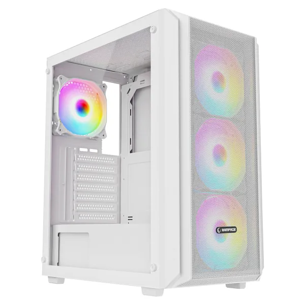 Rampage Beta Mesh ARGB Fanlı Beyaz 650 W ATX Oyuncu Kasası