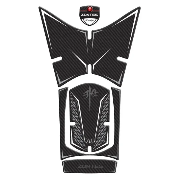 Redline Grafik Rks RZ250S Zontes 2023-2024 Uyumlu Tank Pad Karbon Beyaz Redline grafik