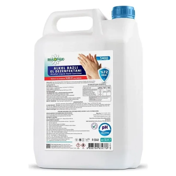 Rulopak S400 Alkol Bazlı El Dezenfektanı 5 KG