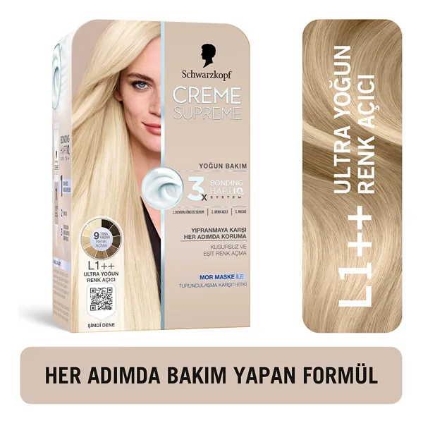Schwarzkopf Creme Supreme L1++ Ultra Yoğun Renk Açıcı Saç Boyası