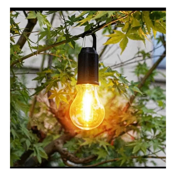 Taşınabilir Şarjlı LED Ampül Outdoor Kamp Bahçe Lambası 10W Askılı Kırılmaz LED Işık