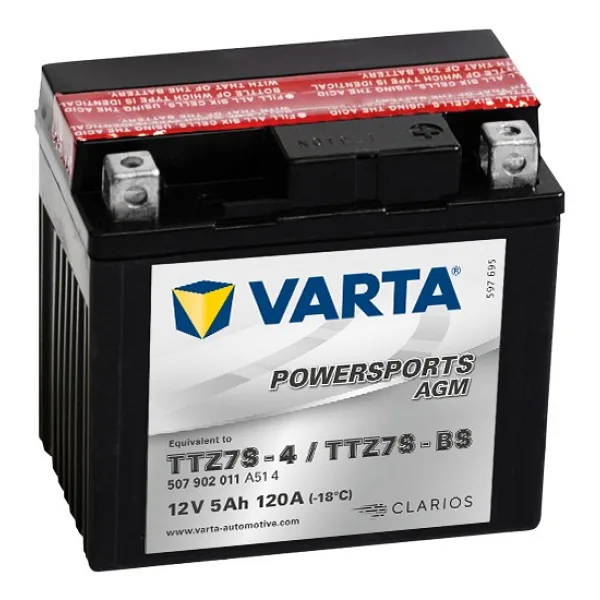 Varta Powersports AGM TTZ7S-BS 12 V 5 Ah Motosiklet Aküsü