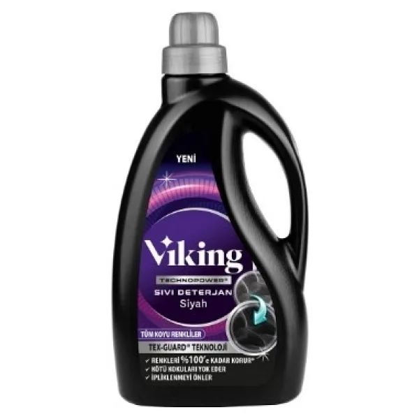 Viking Sıvı Çamaşır Deterjanı 2700ml Simsiyah 45w 3 Adet