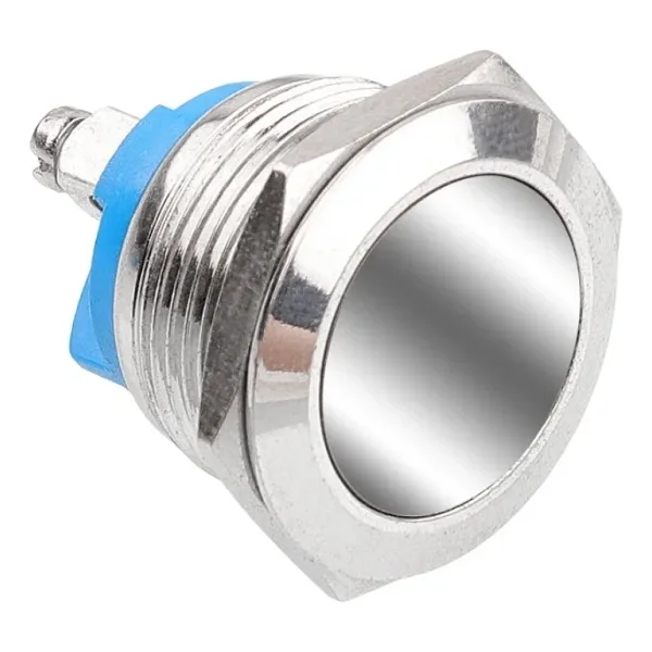 WD19H-P0 19mm Düz Yaylı Metal Buton