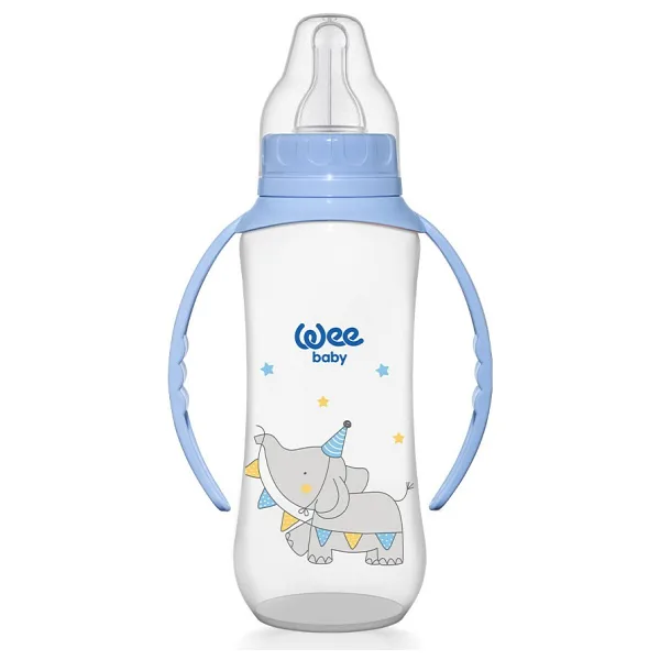 Wee Baby Klasik Kulplu Pp Biberon 270 ml Mavi 6-18 Ay