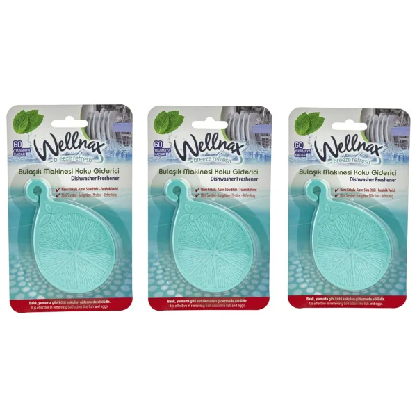 Wellnax Breeze Refresh Bulaşık Makinası Koku Giderici Nane X3