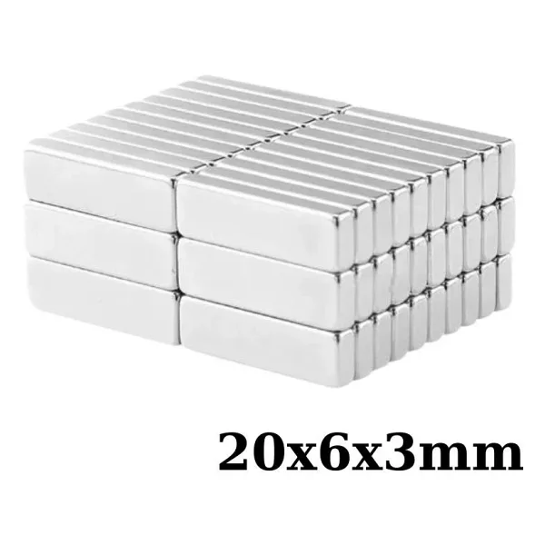 20x6x3mm Neodyum Güçlü Mıknatıs - Neodim Magnet