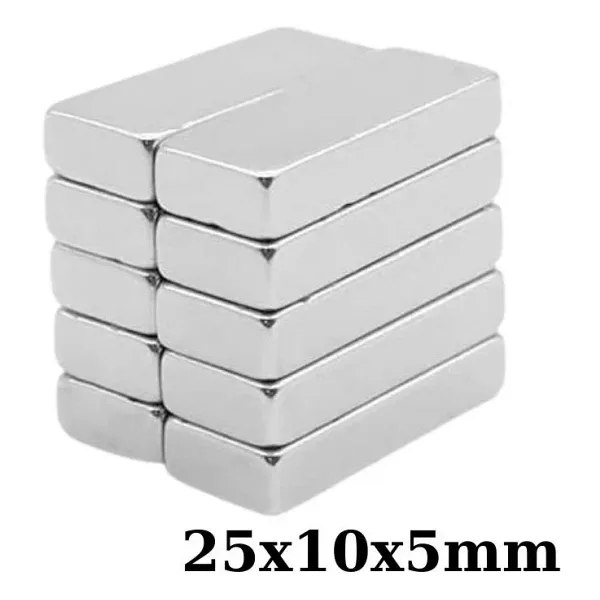25x10x5mm Neodyum Güçlü Mıknatıs - Neodim Magnet