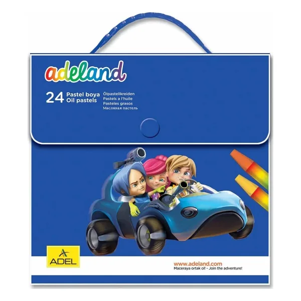 Adel 24 Renk Çantalı Pastel Boya 824100