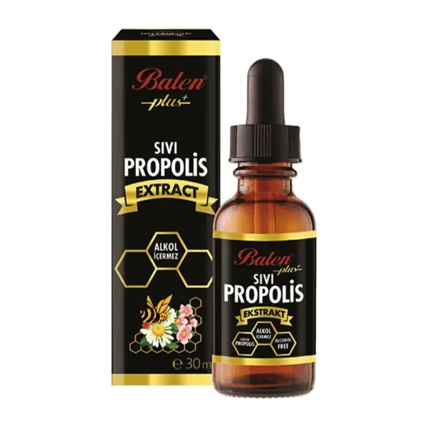 Balen Sıvı Propolis Ekstraktı Şeftali Aromalı 30 ml Alkol İçermeyen Doğal Takviye