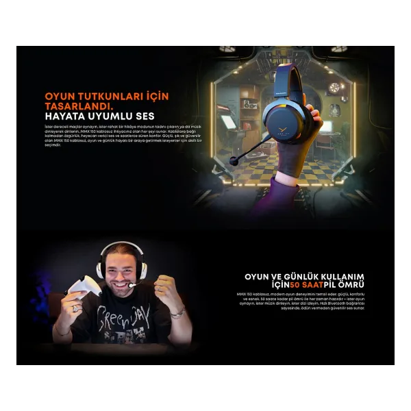 Beyerdynamic MMX 150 Wireless Kablosuz Kulak Üstü Oyuncu Kulaklığı