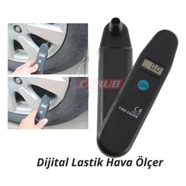 Carub Dijital Araba Lastik Hava Basınç Göstergeli Ölçer Alet