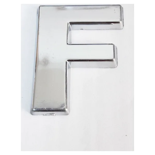 Cemax F Harfi 3,75 Cm Krom Yapışkanlı