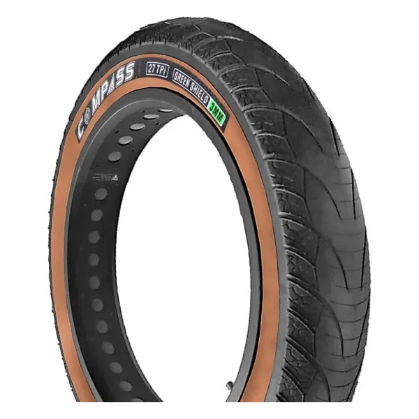 Compass 20X4.0 3mm Zırhlı Fat Bike Bisiklet Dış Lastik Amber