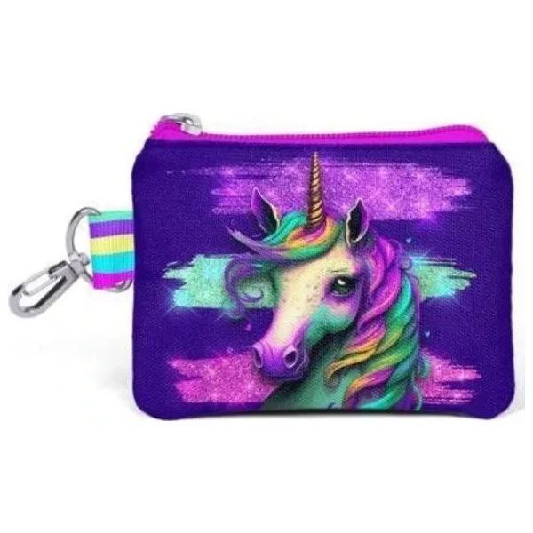 Coral High Kids Pembe Su Yeşili Unicorn Desenli Bozuk Para Çantası 21887