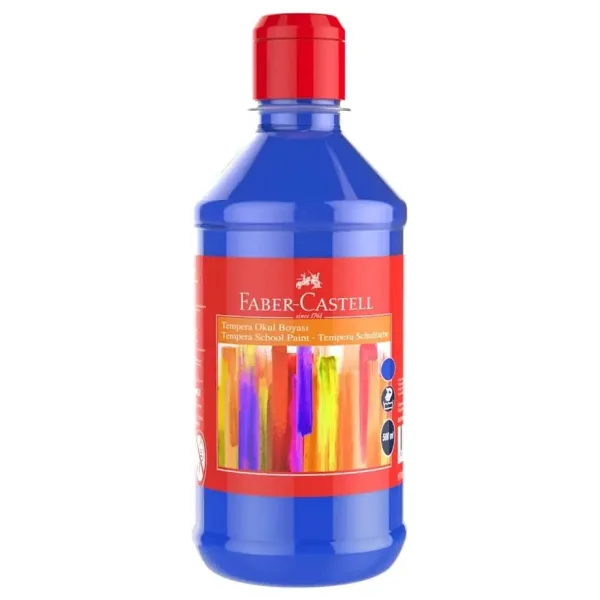 Faber-Castell 500 ml Tempera Okul Boyası Mavi