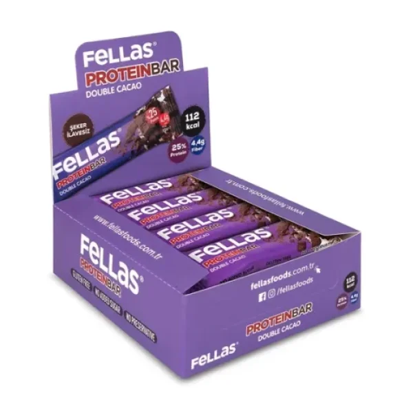 Fellas Duble Kakaolu 32 gr 12'li Protein Bar