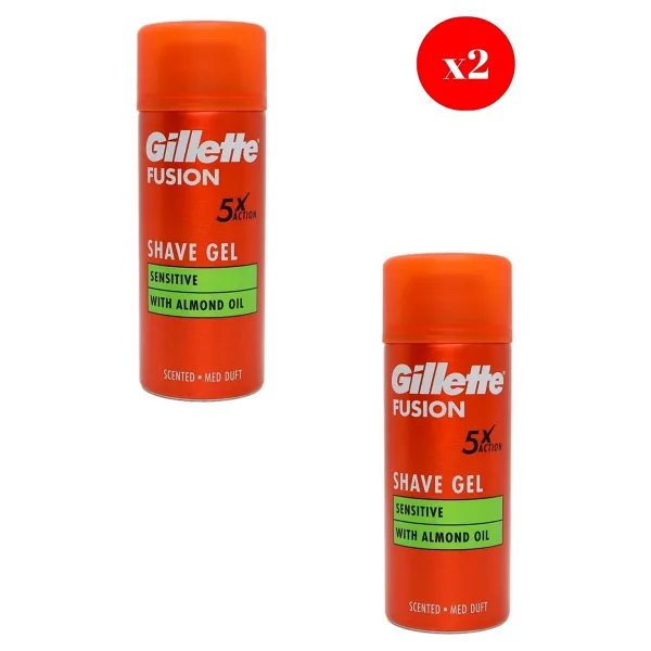 Gillette Fusion5 Ultra Sensitive Traş Jeli 75ml X2 Adet