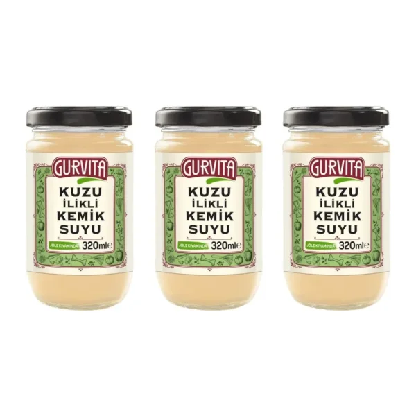 Gurvita Kuzu İlikli Kemik Suyu 320 ml 3'lü