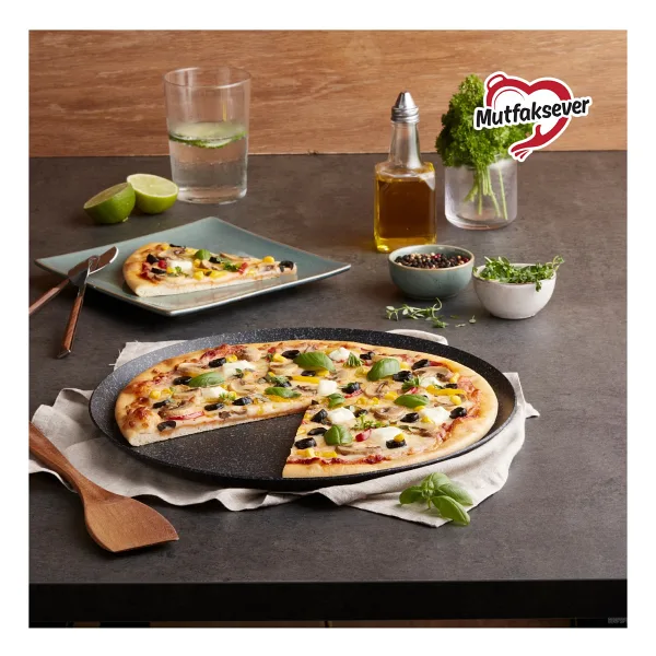 Karaca Mutfaksever Biogranit Grey 32 cm Pizza Tavası
