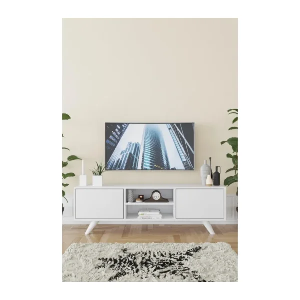 Kzy Mobilya Romeo Beyaz TV Sehpası