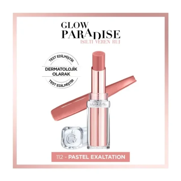 L'Oreal Paris Glow Paradise Işıltı Veren 112 Pastel Exaltation Stick Ruj
