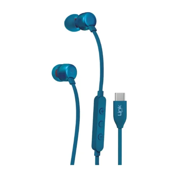 LinkTech H74 Mavi Type-C Kablolu Kulak İçi Kulaklık