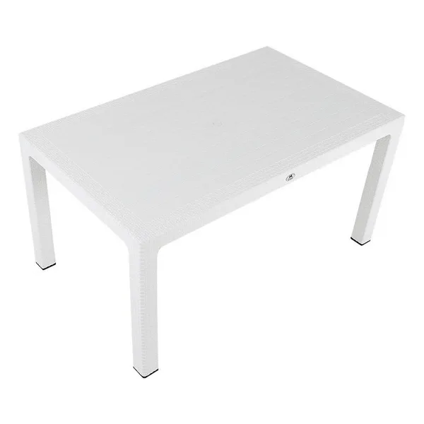 Mandella 90x150 Elit Rattan Masa - Beyaz
