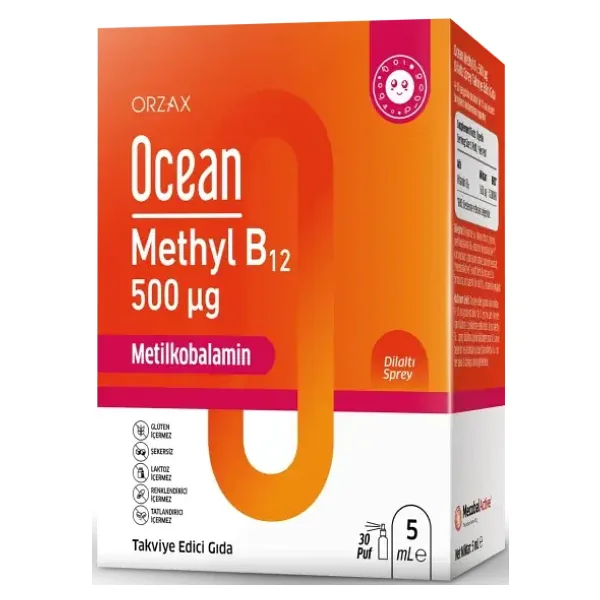 Ocean Methyl B12 500 mcg 5 ml Dilaltı Sprey