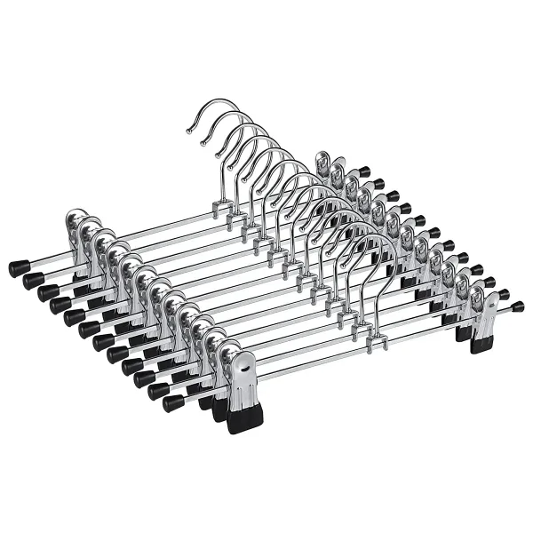 Orret Home 5'li Metal Pantolon ve Etek Askısı - 360° Dönebilen Kancalı, Ayarlanabilir Çoklu Askı, Dolap İçi Yer Tasarruflu Elbise Askısı, Pantolon, Etek, Şal, Çorap Düzenleyici Set (30 Cm)
