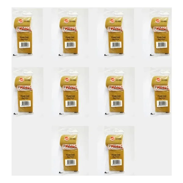 Plastik Gold Altın Renkli Lüx Parti Doğum Günü Çatal - 18 Cm. - 250 Adet Altın