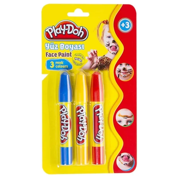 Play-Doh 3 Renk Yüz Boyası