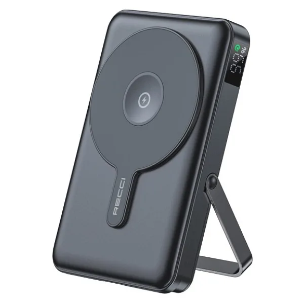 Recci RPB-W27 Siyah 10000 mAh Hızlı Şarj MagSafe Powerbank
