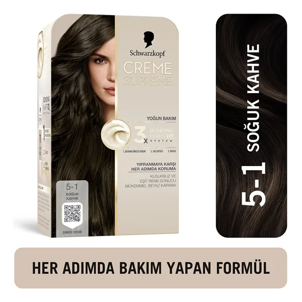 Schwarzkopf Creme Supreme 5.1 Soğuk Kahve Saç Boyası