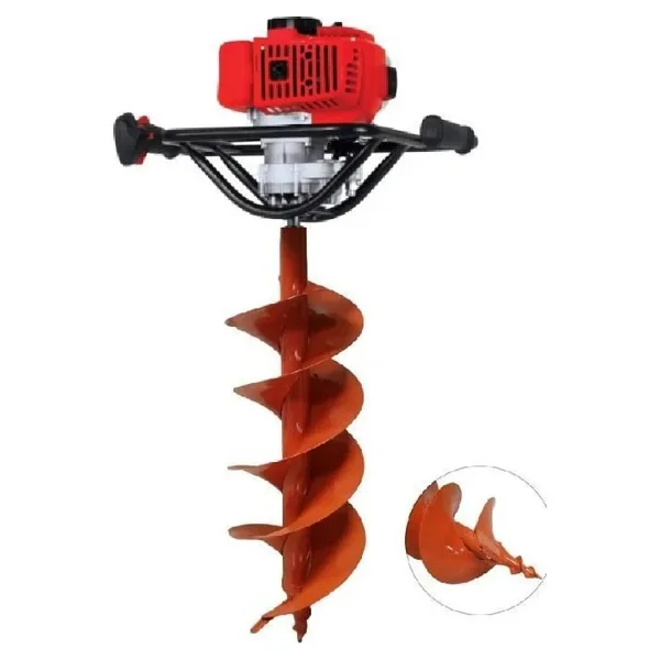 Secho DX-5500 20 cm 2.6 Hp Çift Helezonlu Benzinli Toprak Burgu Makinesi