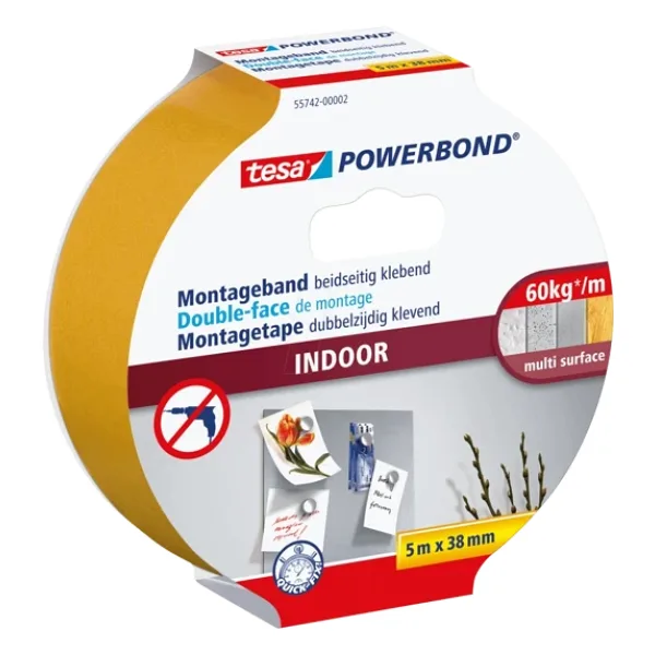TESA İÇ MEKAN GÜÇLÜ ÇİFT TARAFLI KÖPÜK BANT 5MT X 38MM 55742 POWERBOND