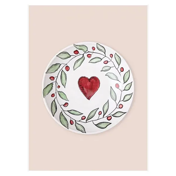 The Mia Luv 20 cm 6'lı Yemek Tabağı