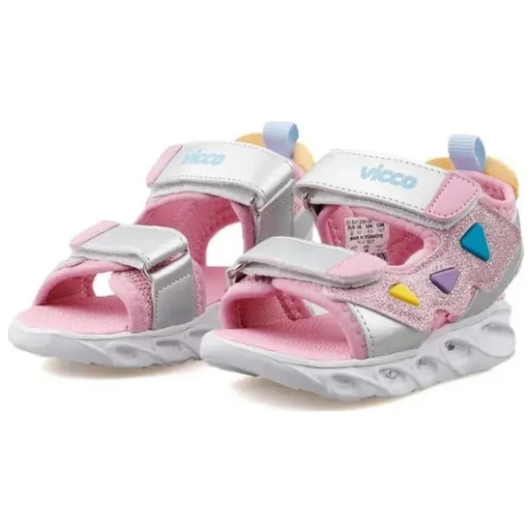 Vicco Hilda Işıklı Pembe Bebek Sandalet