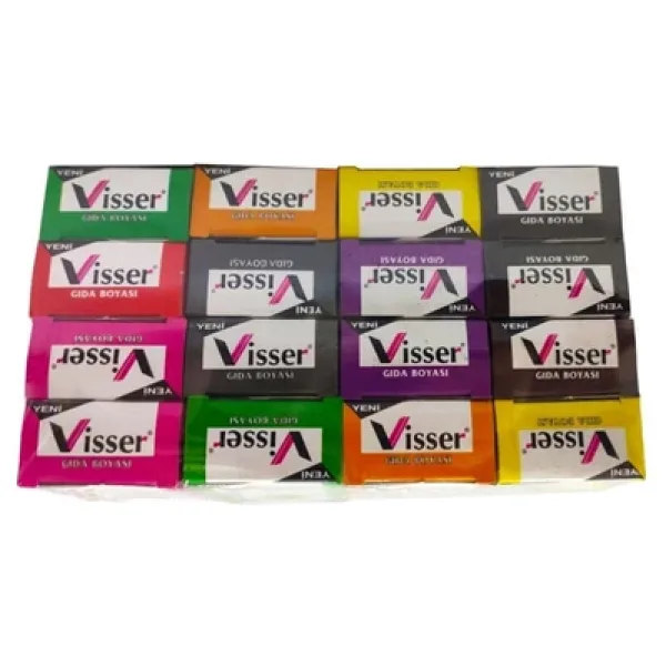 Visser 16 Adet Toz Gıda Boyası Net 9 Gr. G.b