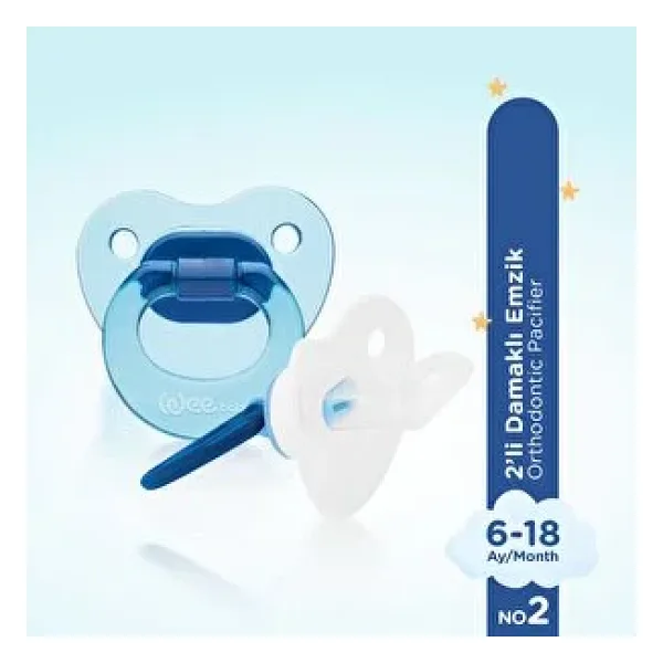 Wee Baby 438 Damaklı No:2 6-18 Ay 2'li Emzik