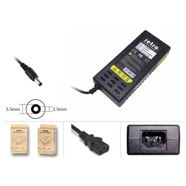 24V 3.75A 90W 5.5x2.5 mm Yazar Kasa (Yazarkasa) Adaptör RETRO