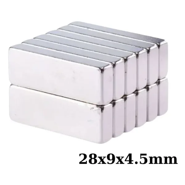 28x9x4.5mm Neodyum Güçlü Mıknatıs - Neodim Magnet