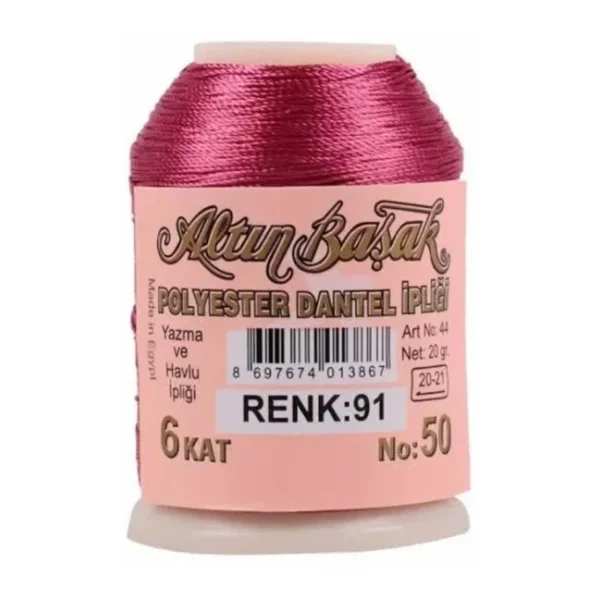 Altınbaşak Polyester Dantel Ipliği 6 Kat 20 Gr Renk 91