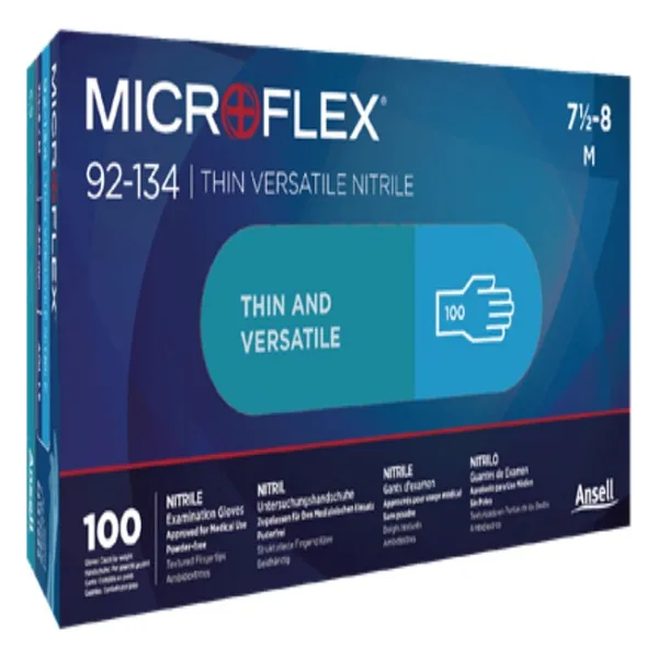 Ansell Microflex 92-134 Tek Kullanımlık Eldiven(1 PK/100 Ad) - Açık Mavi