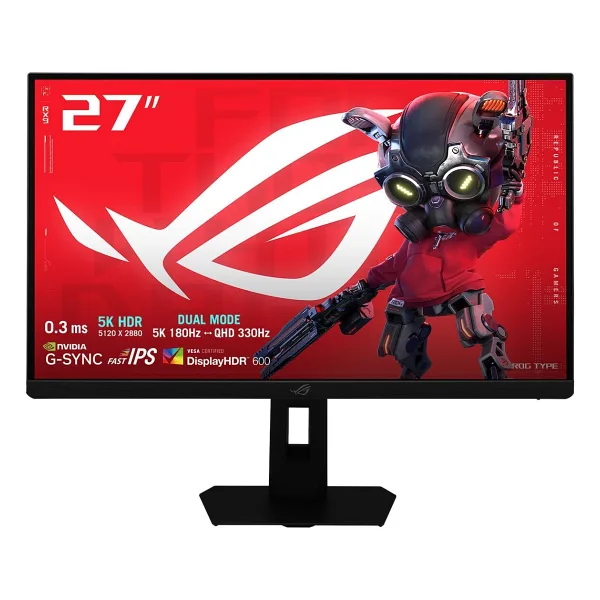 Asus ROG Strix XG27JCG 27" 0.3 ms 5K 180 Hz - 2K 330 Hz Pivot IPS Oyuncu Monitörü