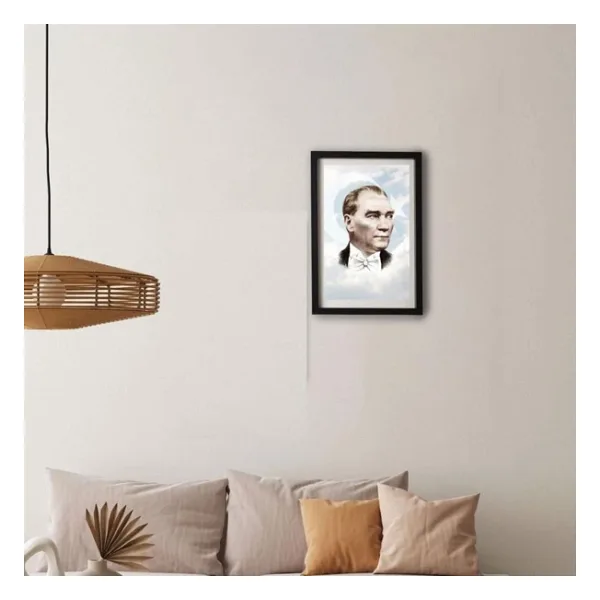 Atatürk Tasarımlı Yapışkanlı Sök Tak Çerçeve 20x30cm