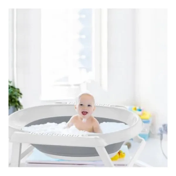Babyjem Katlanabilen Gri Bebek Küveti