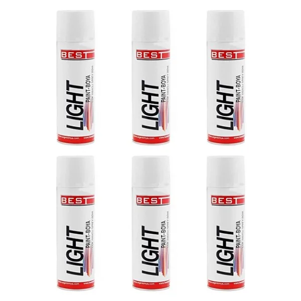 Best Beyaz Sprey Boya 250ML 6 Adet