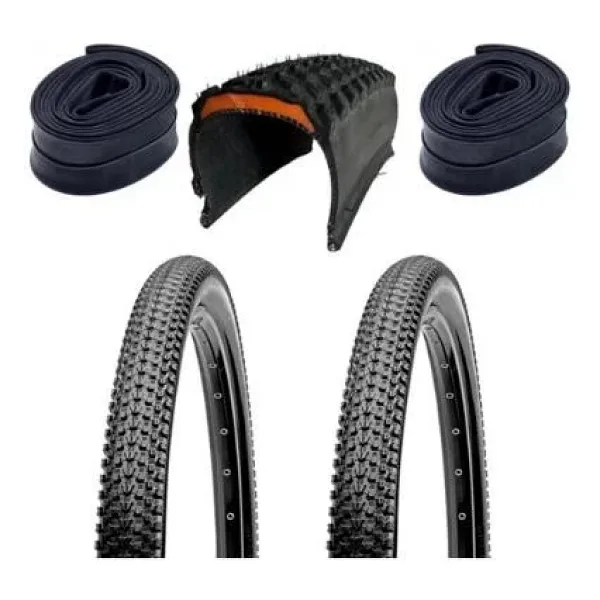 Bike Sky Black Cat 5Mm Zırhlı 29X2.10 Zırhlı Dağ Bisikleti Lastiği 2 Adet Dış 2 Adet İç Ön Arka Lastik Seti