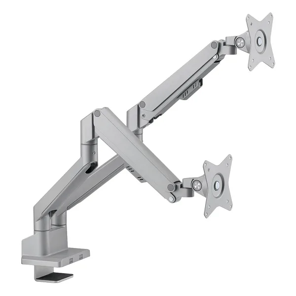 Brateck 17-32 inç Uyumlu İki Kollu Amortisörlü Gri Monitör Kolu (LDT62-C024)
